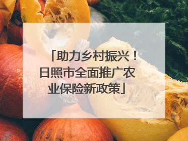 助力乡村振兴！日照市全面推广农业保险新政策