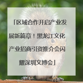 区域合作开启产业发展新篇章！黑龙江文化产业招商引资推介会闪耀深圳文博会