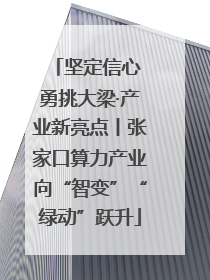 坚定信心 勇挑大梁·产业新亮点丨张家口算力产业向“智变”“绿动”跃升