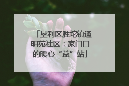 垦利区胜坨镇通明苑社区：家门口的暖心“益”站