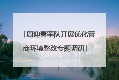周迎春率队开展优化营商环境整改专题调研