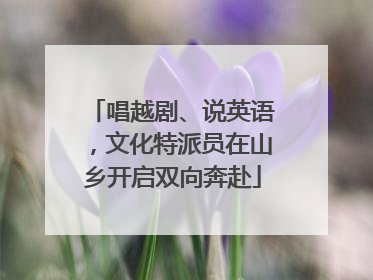 唱越剧、说英语，文化特派员在山乡开启双向奔赴