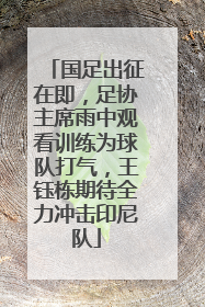 国足出征在即，足协主席雨中观看训练为球队打气，王钰栋期待全力冲击印尼队