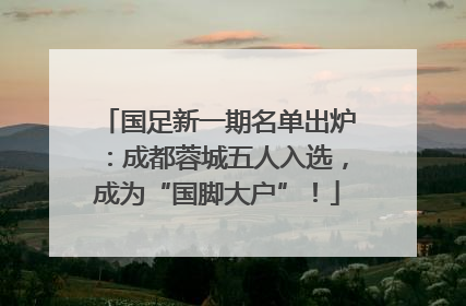 国足新一期名单出炉：成都蓉城五人入选，成为“国脚大户”！