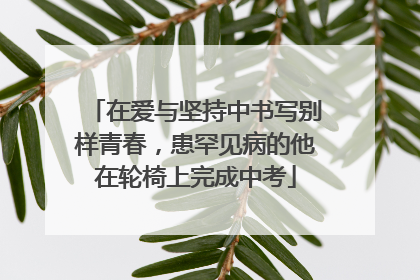 在爱与坚持中书写别样青春，患罕见病的他在轮椅上完成中考