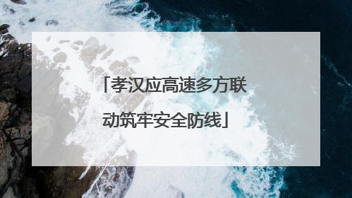 孝汉应高速多方联动筑牢安全防线