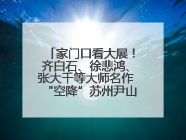 家门口看大展！齐白石、徐悲鸿、张大千等大师名作“空降”苏州尹山湖美术馆