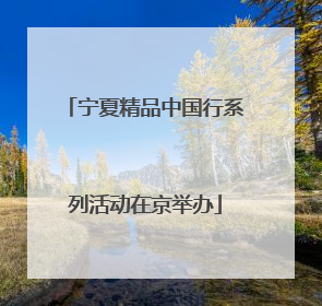 宁夏精品中国行系列活动在京举办