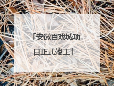 安徽百戏城项目正式竣工
