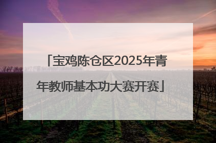 宝鸡陈仓区2025年青年教师基本功大赛开赛