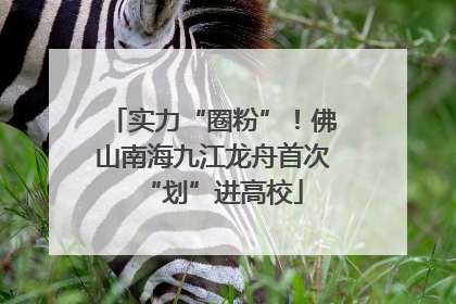 实力“圈粉”！佛山南海九江龙舟首次“划”进高校