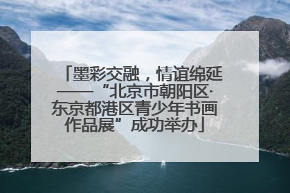 墨彩交融，情谊绵延——“北京市朝阳区·东京都港区青少年书画作品展”成功举办