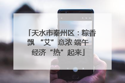 天水市秦州区：粽香飘 “艾”意浓 端午经济“热”起来