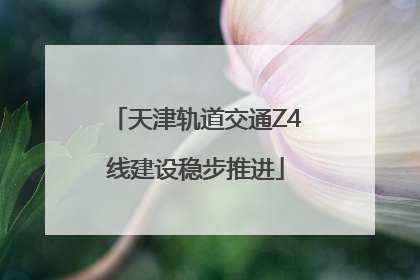 天津轨道交通Z4线建设稳步推进