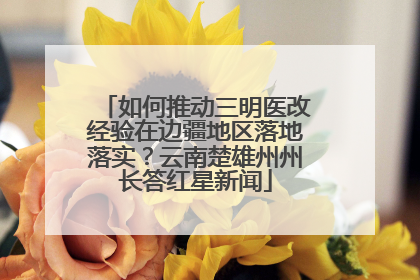 如何推动三明医改经验在边疆地区落地落实？云南楚雄州州长答红星新闻