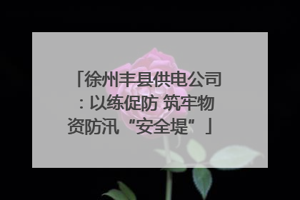 徐州丰县供电公司：以练促防 筑牢物资防汛“安全堤”