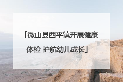 微山县西平镇开展健康体检 护航幼儿成长