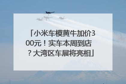 小米车模黄牛加价300元！实车本周到店？大湾区车展将亮相