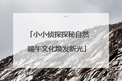 小小侦探探秘自然 端午文化焕发新光