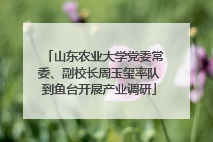 山东农业大学党委常委、副校长周玉玺率队到鱼台开展产业调研