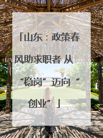 山东：政策春风助求职者 从“稳岗”迈向“创业”
