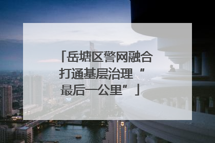 岳塘区警网融合 打通基层治理“最后一公里”