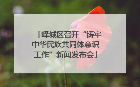 峄城区召开“铸牢中华民族共同体意识工作”新闻发布会