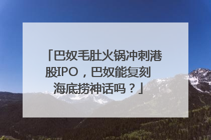 巴奴毛肚火锅冲刺港股IPO，巴奴能复刻海底捞神话吗？
