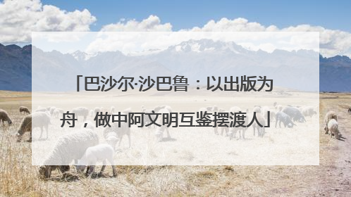 巴沙尔·沙巴鲁：以出版为舟，做中阿文明互鉴摆渡人