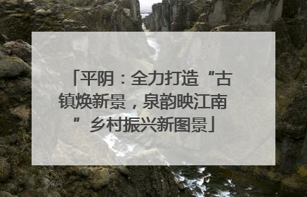 平阴：全力打造“古镇焕新景，泉韵映江南”乡村振兴新图景