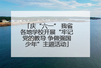 庆“六一” 我省各地学校开展“牢记党的教导 争做强国少年”主题活动