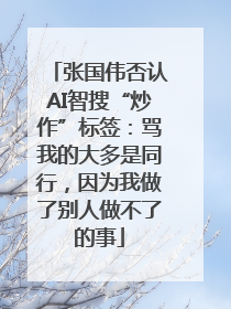 张国伟否认AI智搜“炒作”标签：骂我的大多是同行，因为我做了别人做不了的事