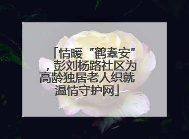 情暖“鹤耋安”，彭刘杨路社区为高龄独居老人织就温情守护网