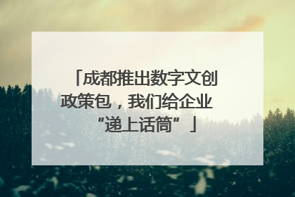 成都推出数字文创政策包，我们给企业“递上话筒”