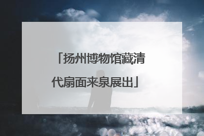 扬州博物馆藏清代扇面来泉展出