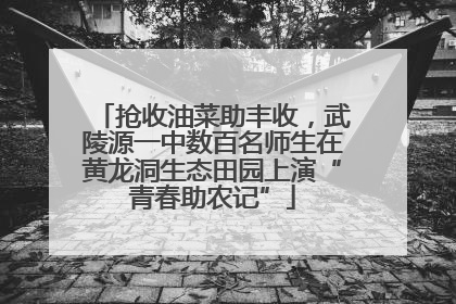 抢收油菜助丰收，武陵源一中数百名师生在黄龙洞生态田园上演“青春助农记”