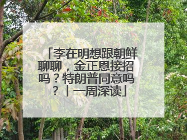 李在明想跟朝鲜聊聊，金正恩接招吗？特朗普同意吗？丨一周深读