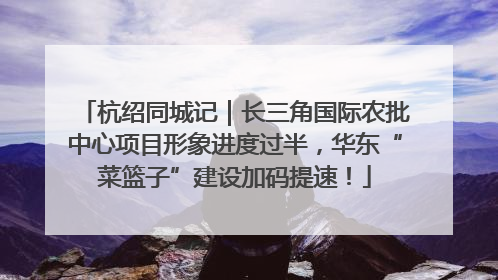 杭绍同城记｜长三角国际农批中心项目形象进度过半，华东“菜篮子”建设加码提速！