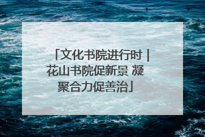 文化书院进行时｜花山书院促新景 凝聚合力促善治