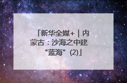 新华全媒+｜内蒙古：沙海之中建“蓝海”(2)