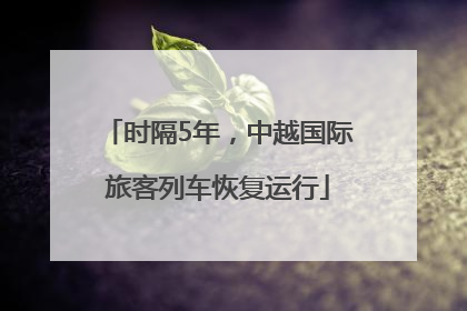 时隔5年，中越国际旅客列车恢复运行