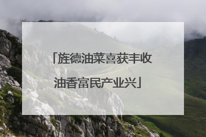 旌德油菜喜获丰收 油香富民产业兴
