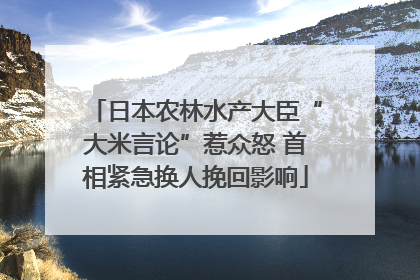 日本农林水产大臣“大米言论”惹众怒 首相紧急换人挽回影响