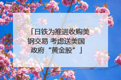 日铁为推进收购美钢交易 考虑送美国政府“黄金股”