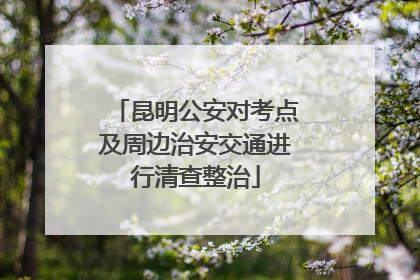 昆明公安对考点及周边治安交通进行清查整治