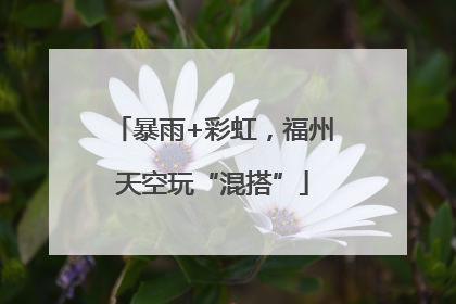 暴雨+彩虹，福州天空玩“混搭”