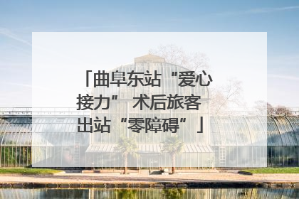 曲阜东站“爱心接力” 术后旅客出站“零障碍”