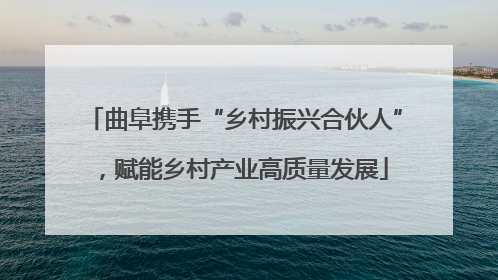 曲阜携手“乡村振兴合伙人”，赋能乡村产业高质量发展