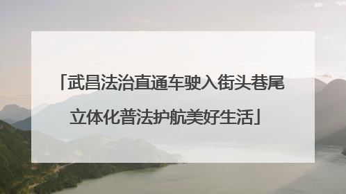 武昌法治直通车驶入街头巷尾 立体化普法护航美好生活