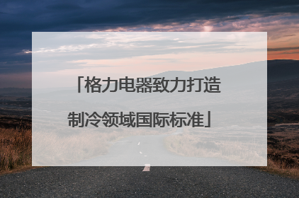 格力电器致力打造制冷领域国际标准